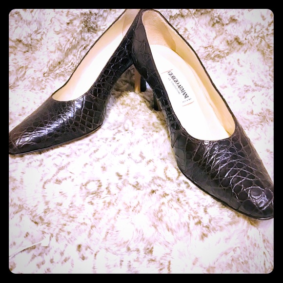 Giorgio Armani Shoes - RARE NWOT GIORGIO ARMANI Crocodile PUMPS VINTAGE